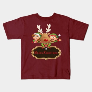 Merry Christmas Elves Kids T-Shirt
